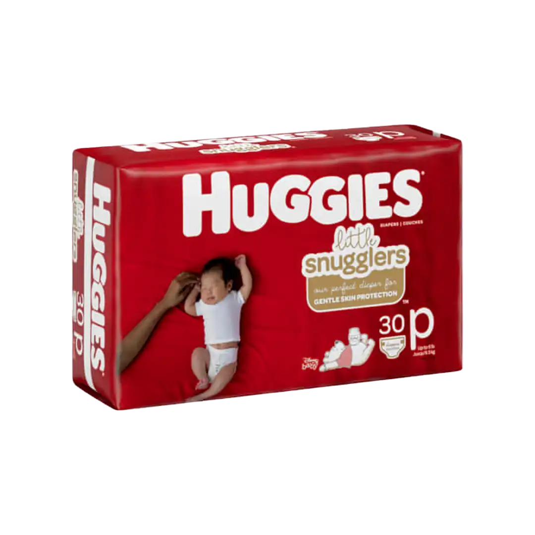 Huggies Little Snugglers Preemies Nappies Size P, 30's