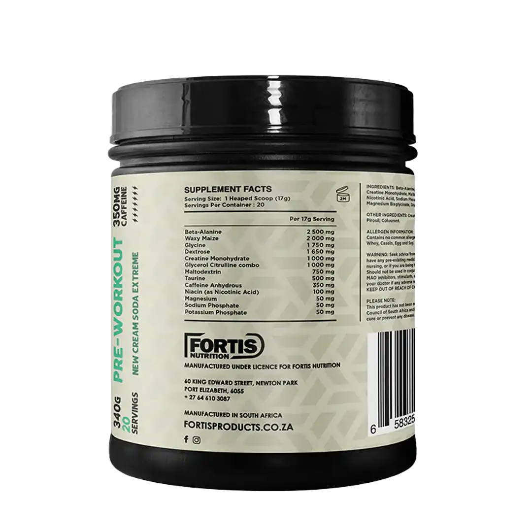 Fortis Nutrition Hurucan Pre-Workout Cream Soda, 340g