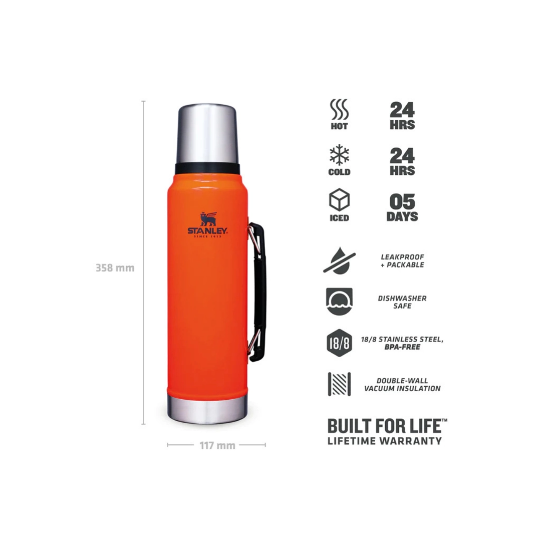 Stanley The Legendary Classic Bottle Blaze Orange, 1.0L