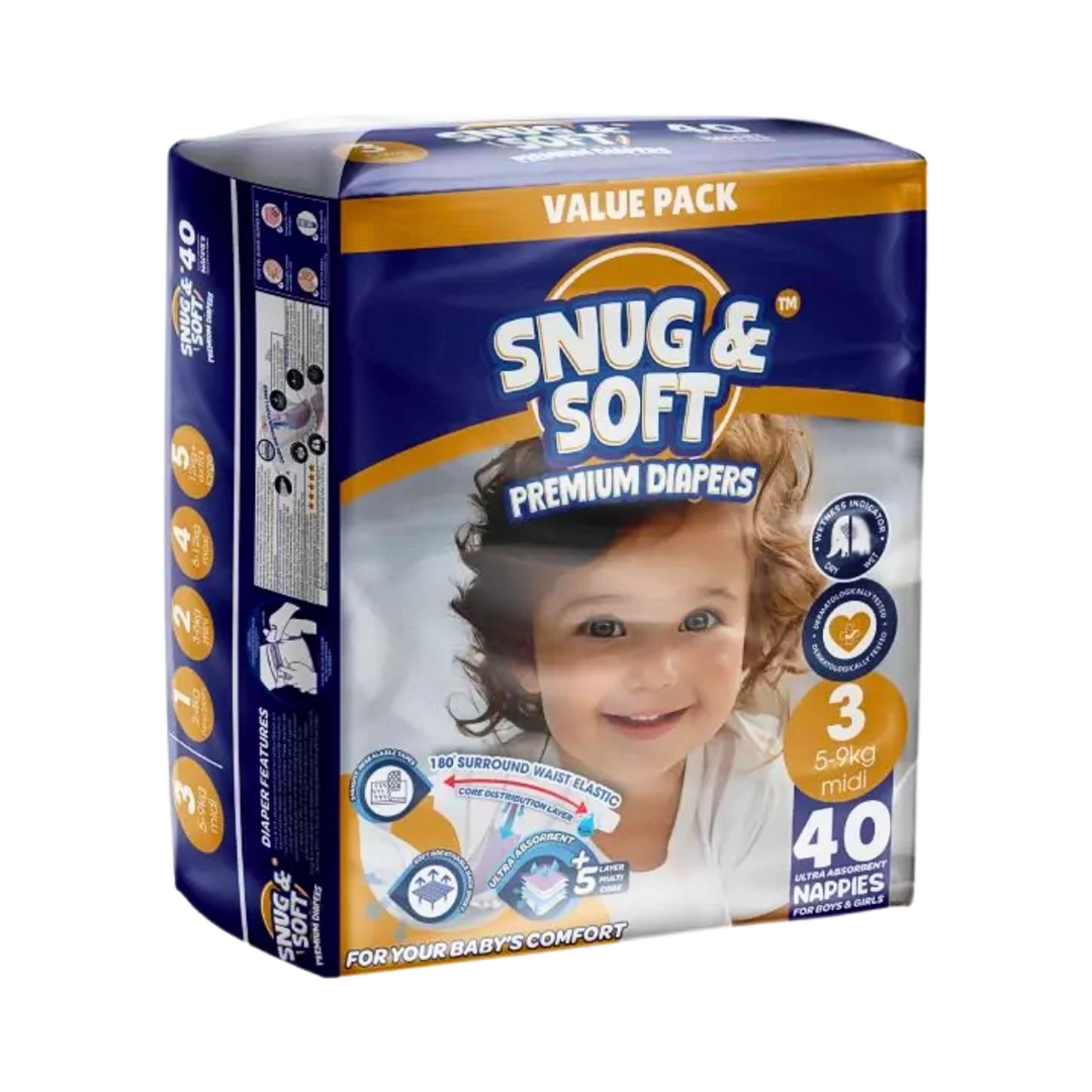 L’il Masters L Snug & Soft Premium Diapers Size 3, 40's
