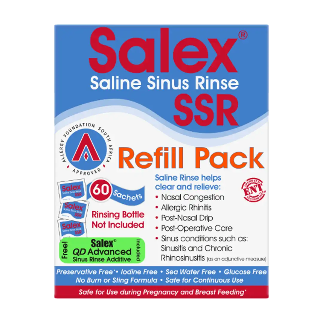 Salex Saline Sinus Rinse Refill Kit Sachets, 60's