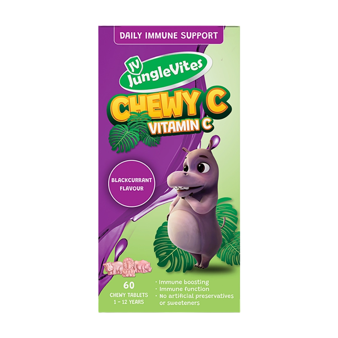 Vitaforce JungleVites Chewy C Tablets Blackcurrant, 60's