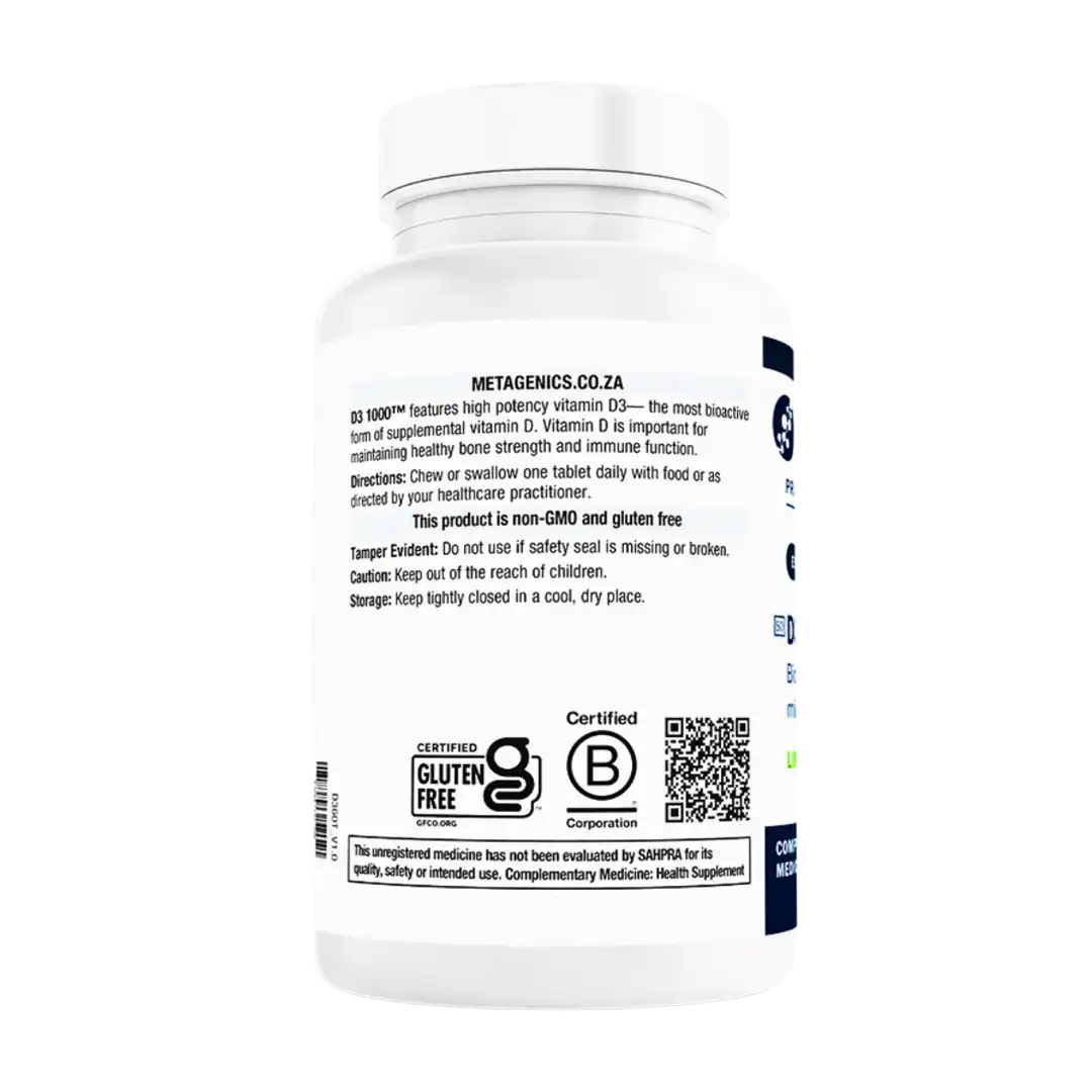 Metagenics D3 1000 Tablets, 60's