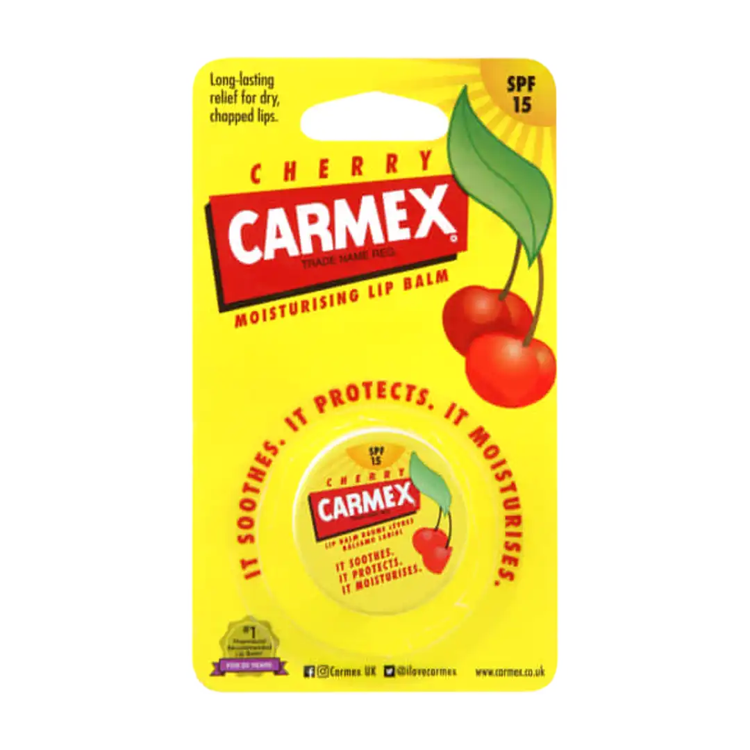 Carmex Moisturising Lip Balm SPF15 Jar, Cherry