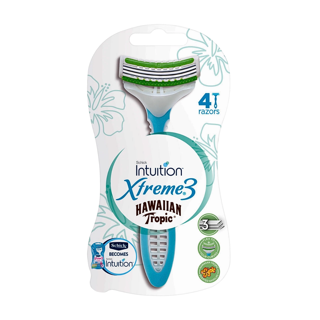 Schick Intuition Xtreme 3 Hawaiian Tropic, 4's