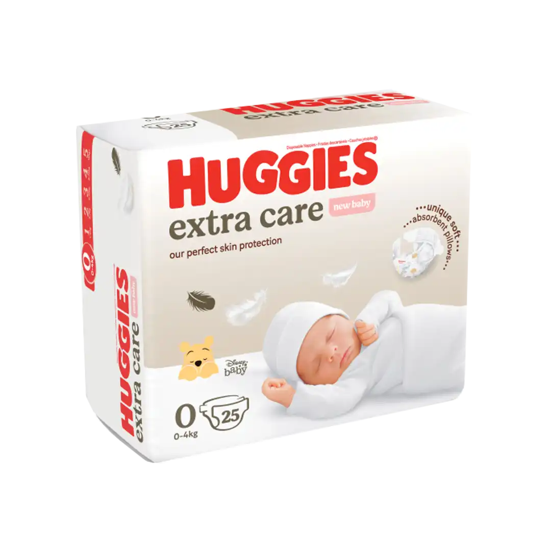 Huggies Extra Care New Baby Size 0, 25's