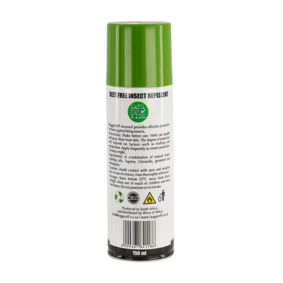 BuggerOff Aerosol Natural Insect Repellent, 150ml