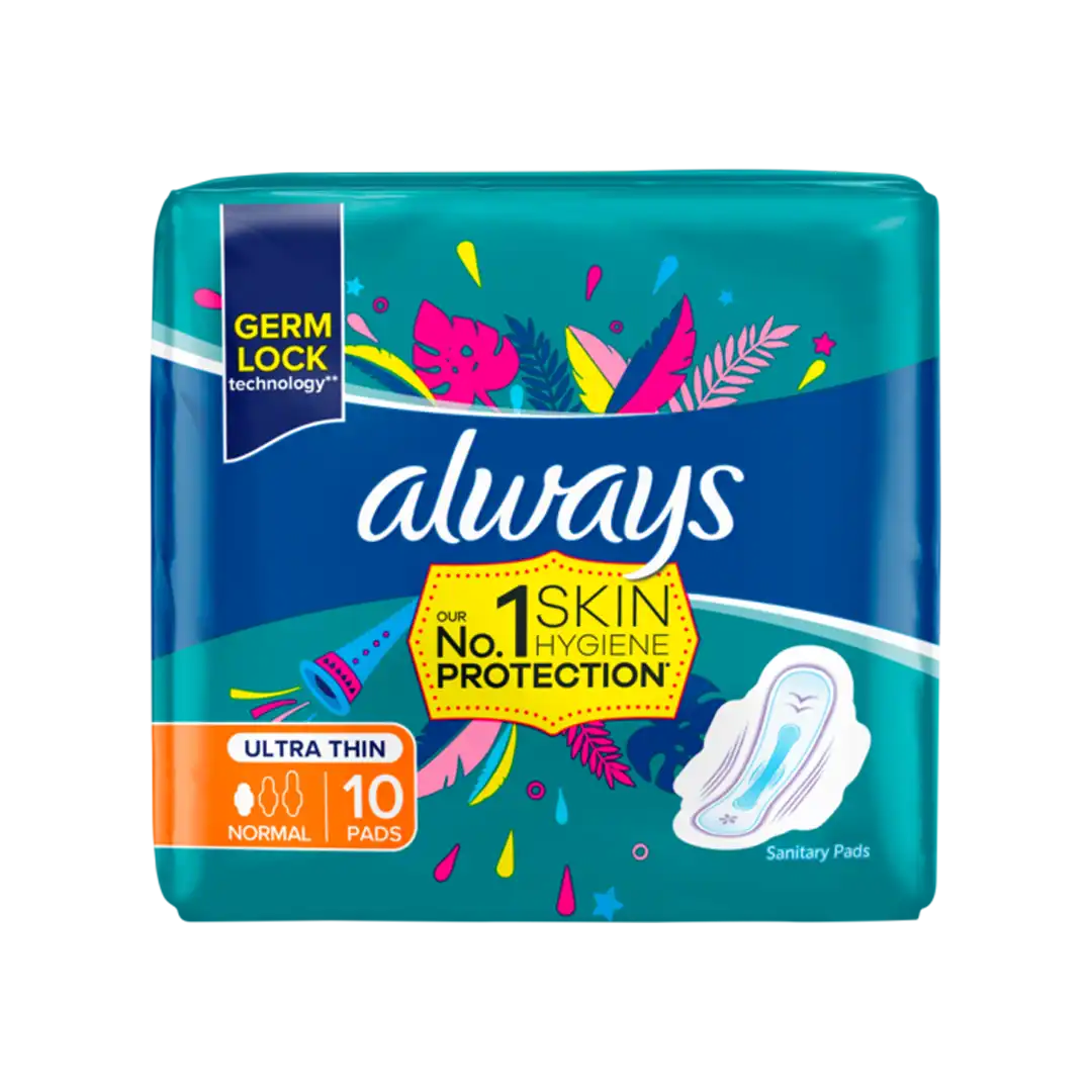 Always Ultra Thin Normal Sanitary Pads, 10's