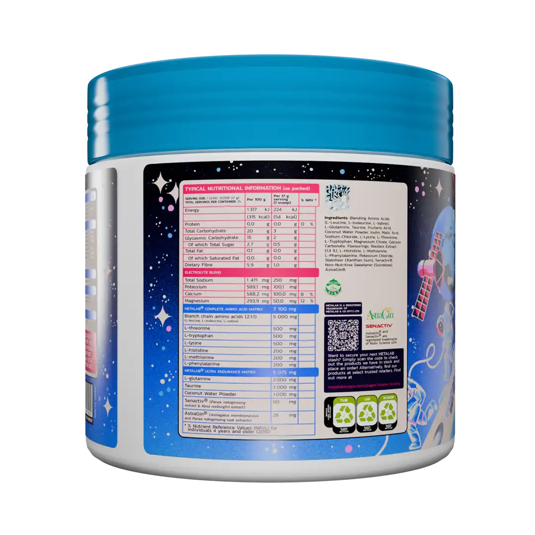 Metalab Moonwalk Premium Amino Acids & Electrolytes Mango Ice Tea, 425g