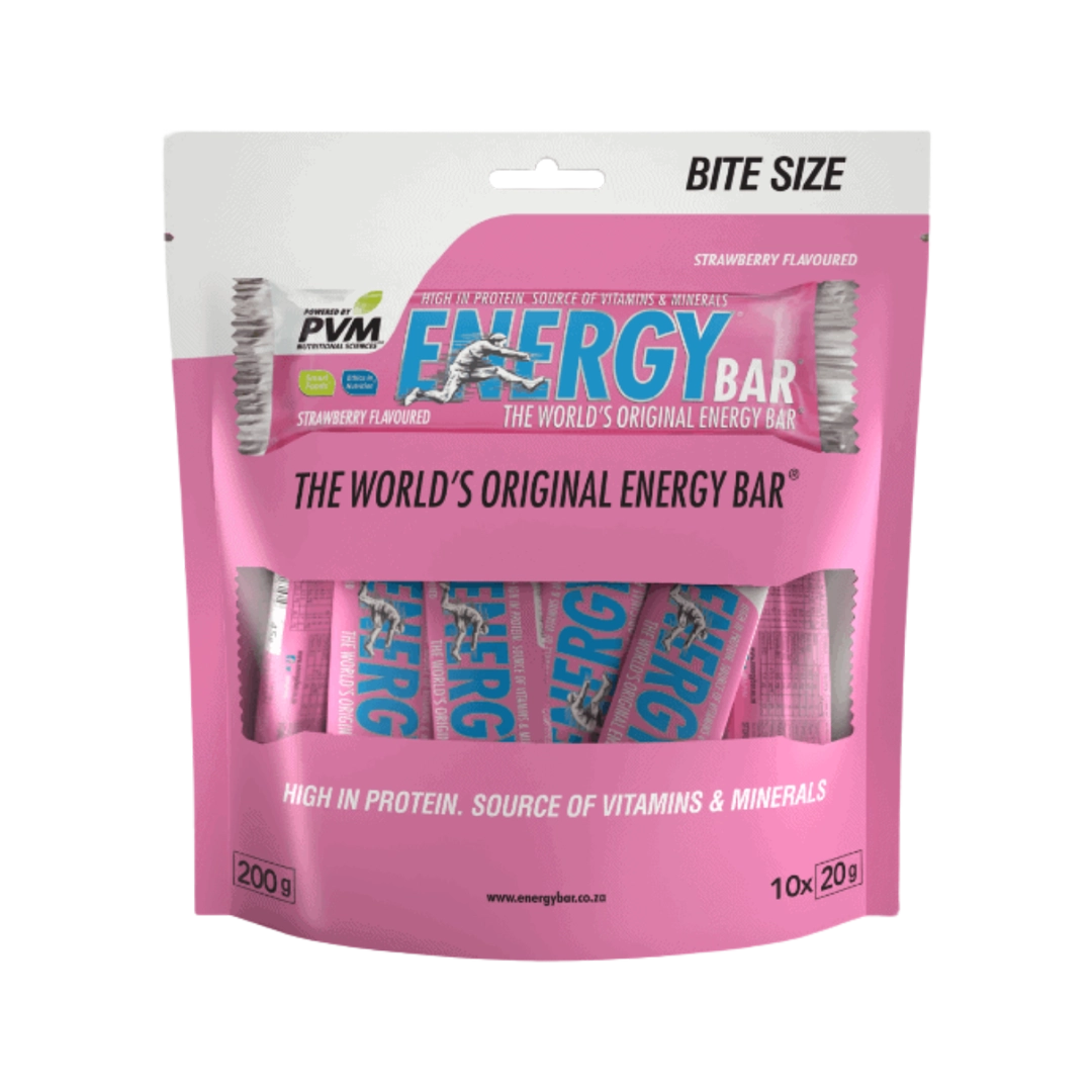PVM Bite Size Energy Bars 10x20g, Assorted