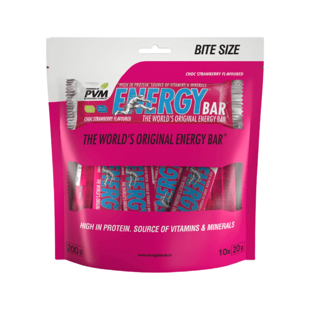 PVM Bite Size Energy Bars 10x20g, Assorted
