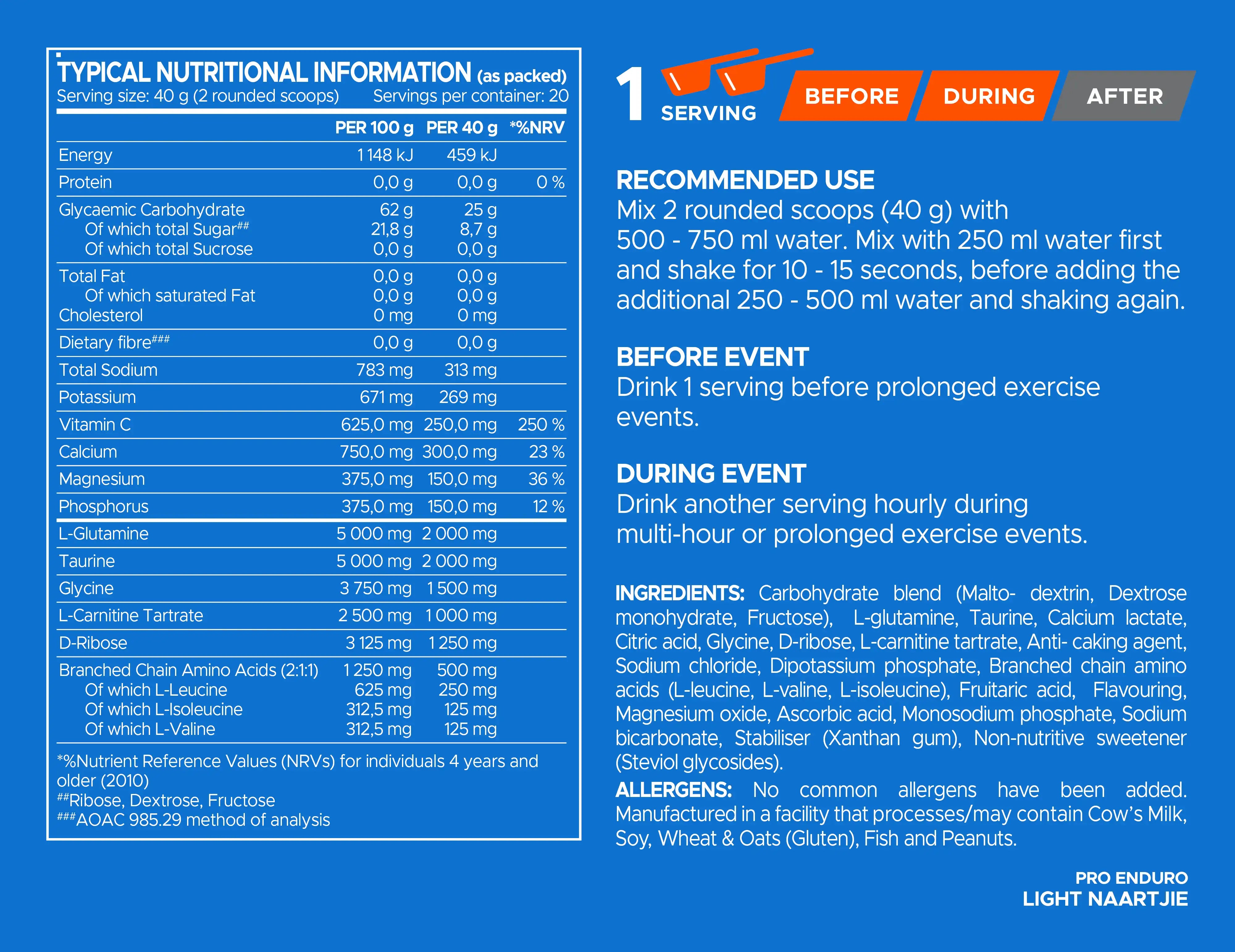 USN Purefit Sport Pro Enduro Light 800g, Assorted