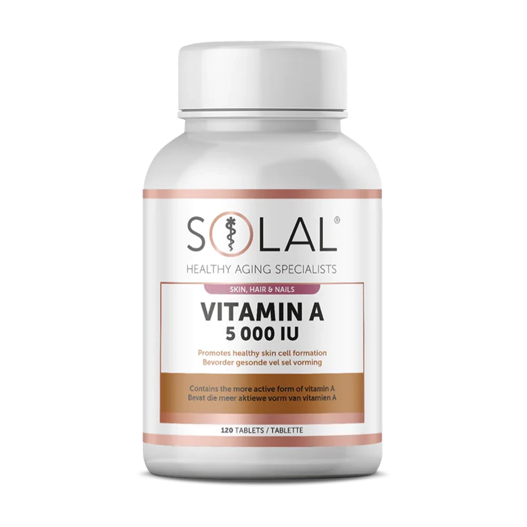 Solal Vitamin A 5000 IU Tabs, 120's