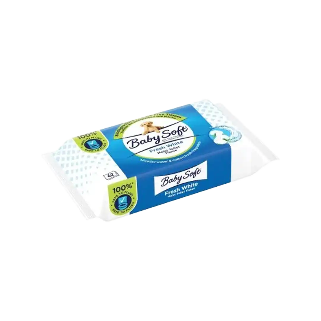 Baby Soft Fresh White Tissue Wipes, 42's