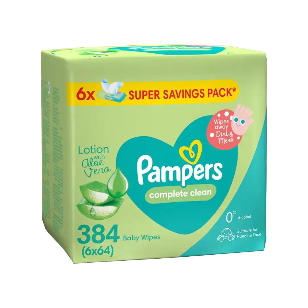 Pampers Baby Wipes Complete Clean, 384's