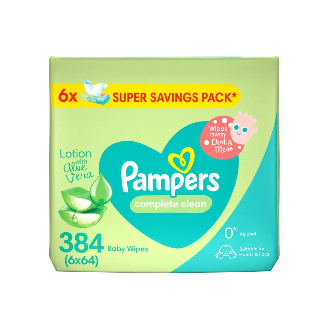 Pampers Baby Wipes Complete Clean, 384's
