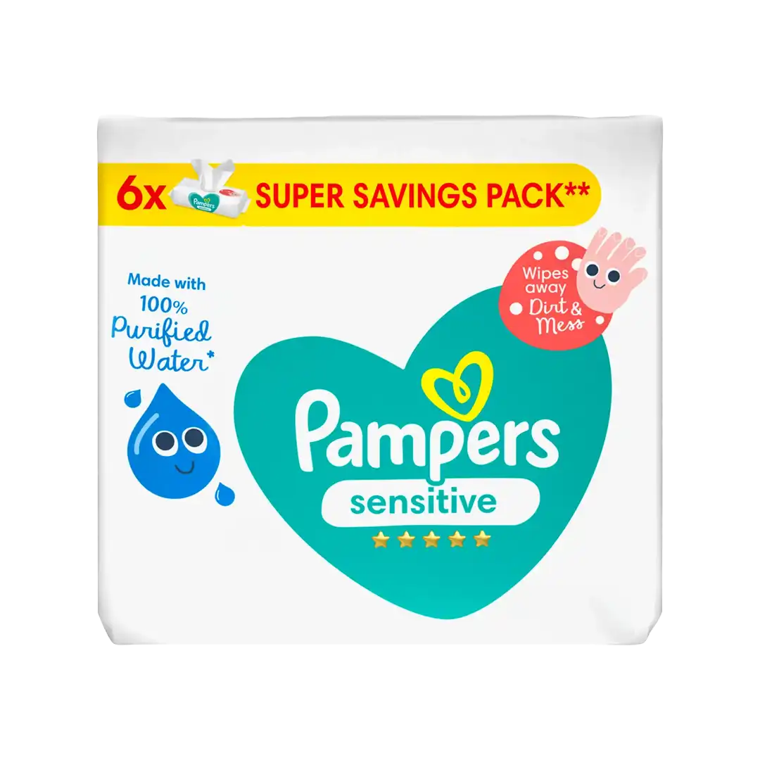 Pampers Baby Wipes Sensitive, 336's
