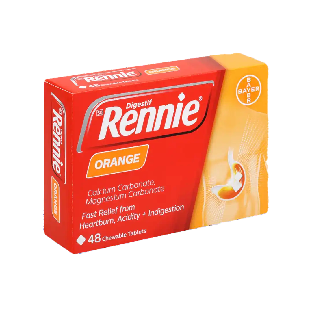 Rennie Orange Antacid Tablets, 48's