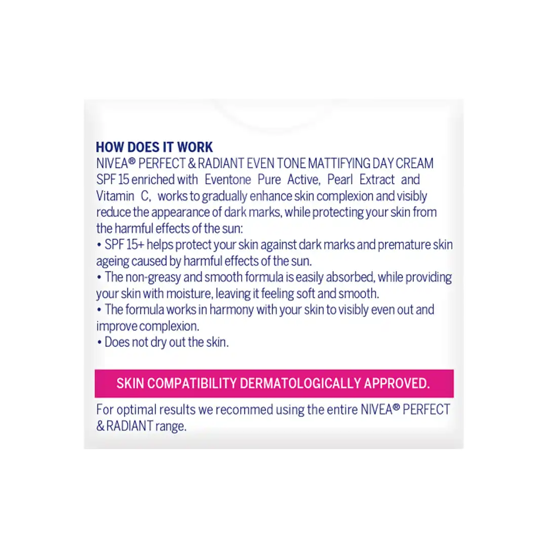 Nivea Perfect & Radiant Facial Day Cream SPF15, 50ml