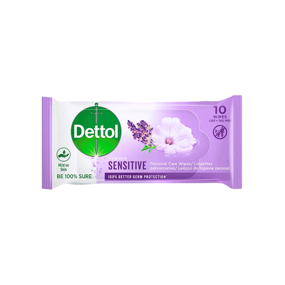 Dettol Wipes Sensitive, 10's