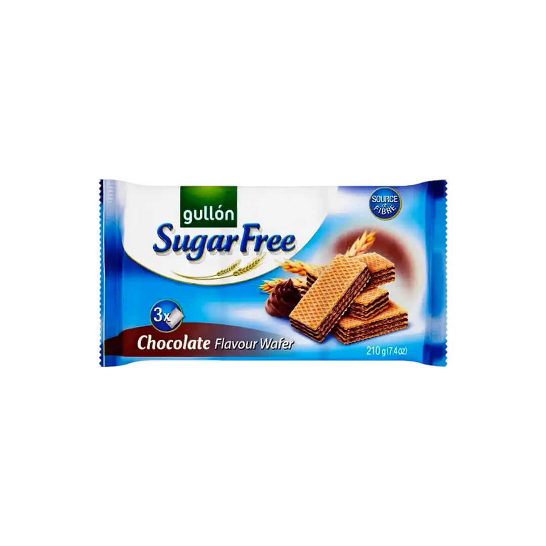 Gullon Chocolate Wafer Sugar Free Cookies, 210g
