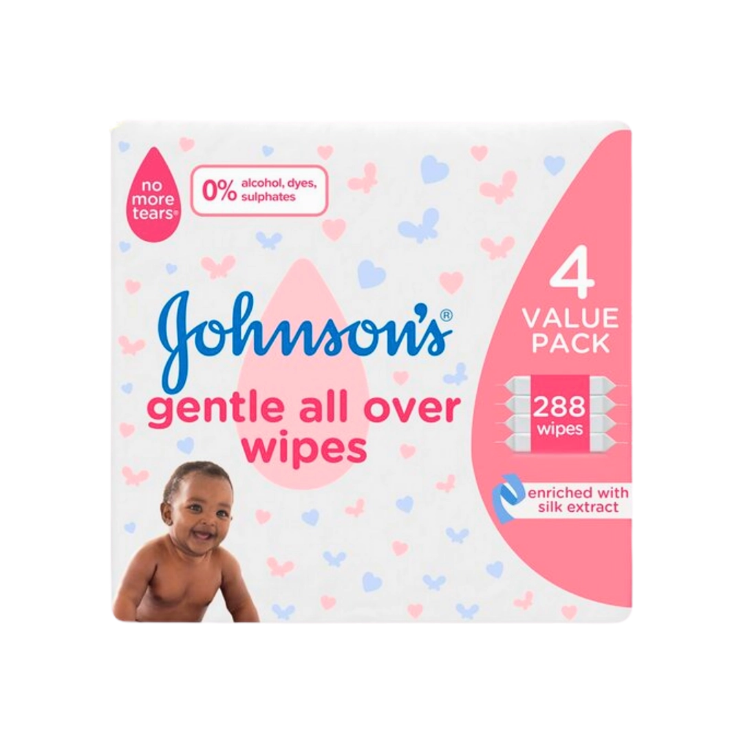 Johnson's Gentle All Over Baby Wipes, 288's