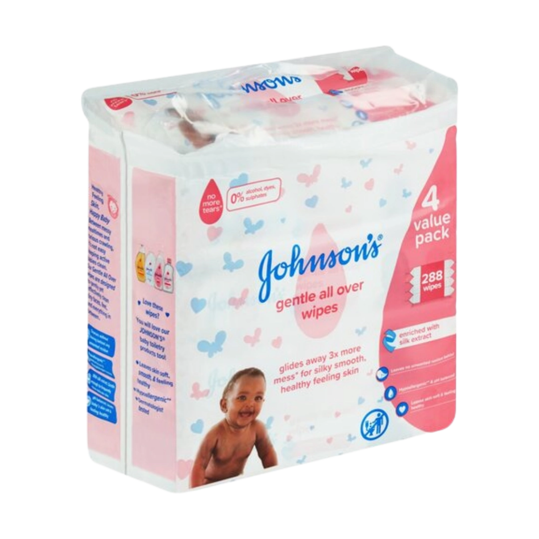 Johnson's Gentle All Over Baby Wipes, 288's