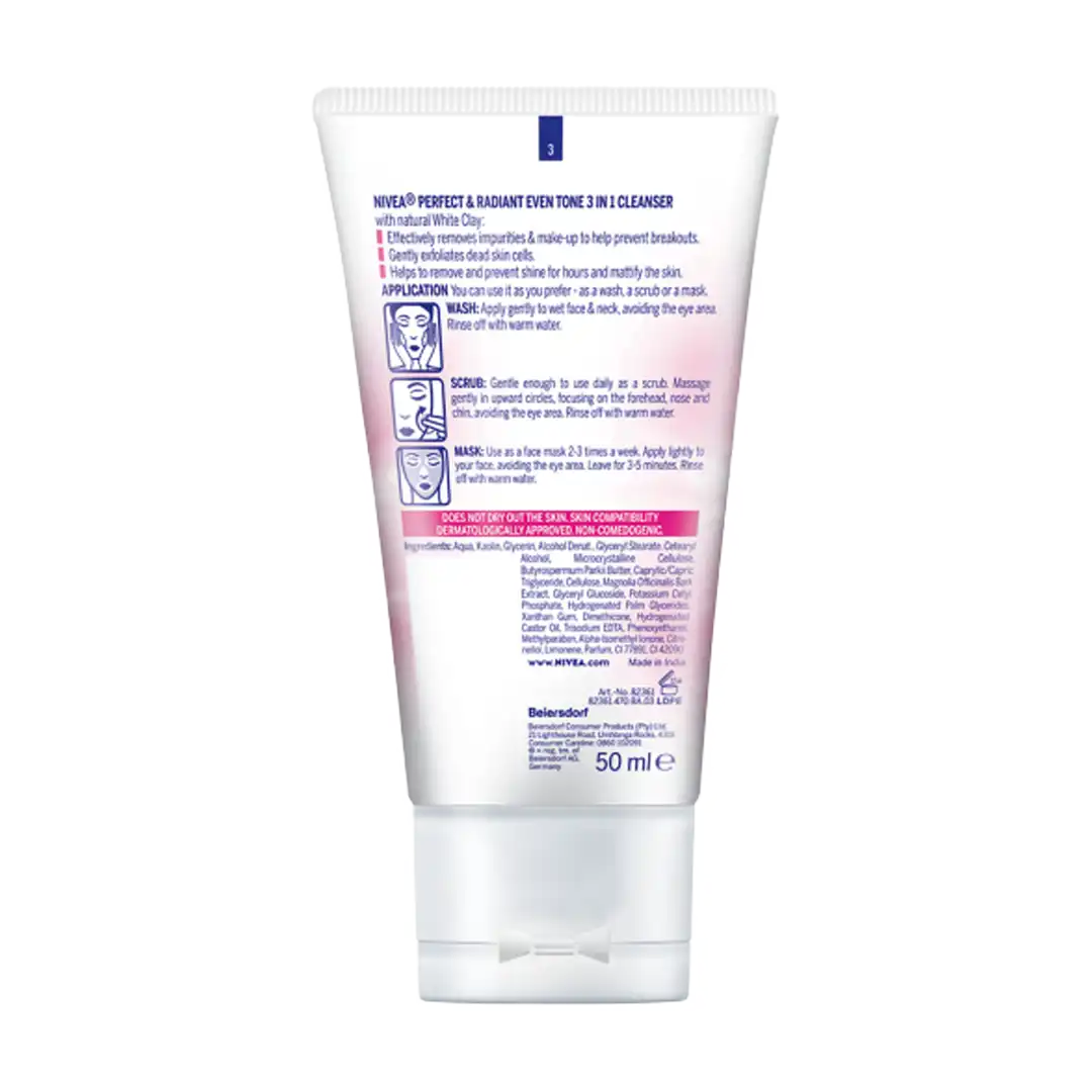 Nivea Perfect and Radiant 3 in 1 Cleanser, 50ml