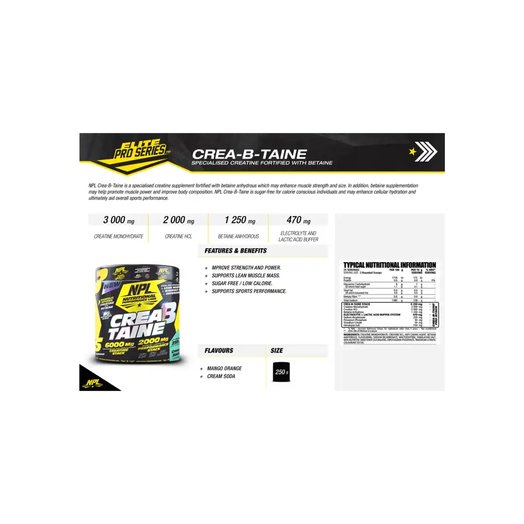 NPL Crea-Taine Cream Soda, 250g