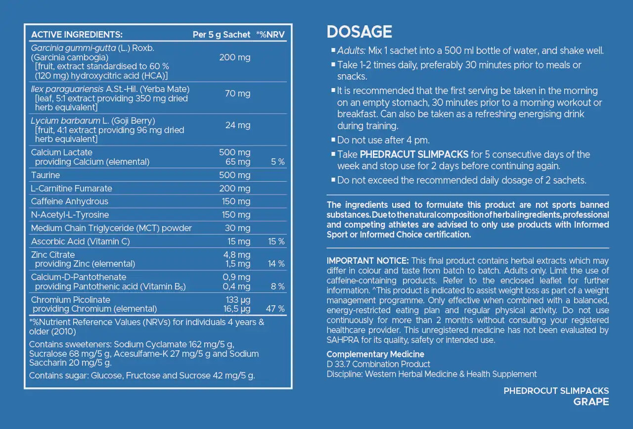 USN Phedracut Slimpack Sachet Assorted Flavours, 20's