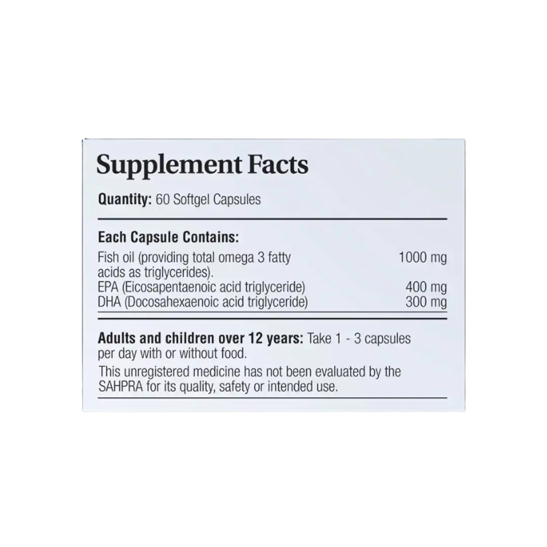 Coyne Healthcare Purest Omega 3 Wild Alaskan Fish Capsules, 60's