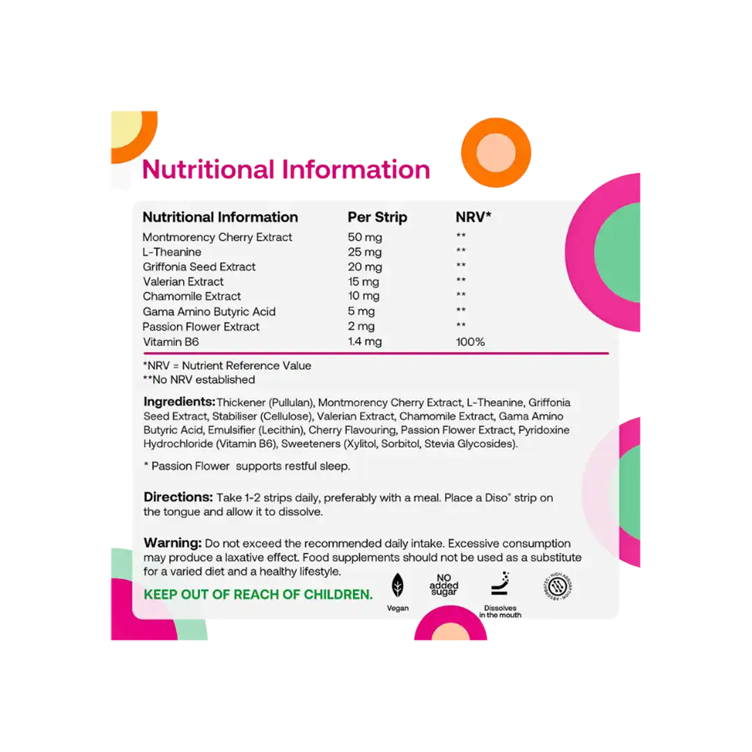 Diso Snooze Vitamin Strips, 30's