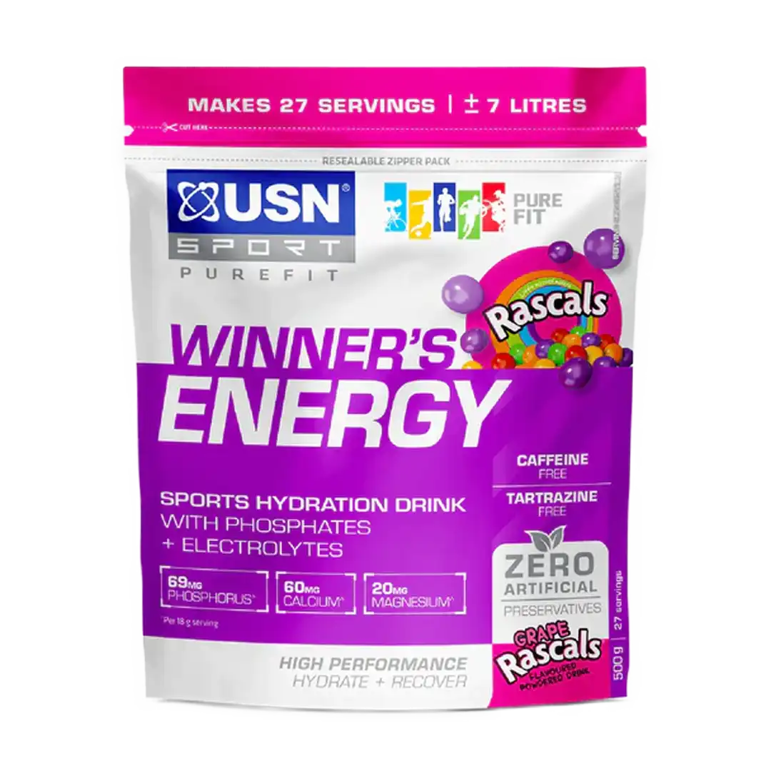 USN Winner's EnerG Grape Rascals Sports Hydration Drink, 500g