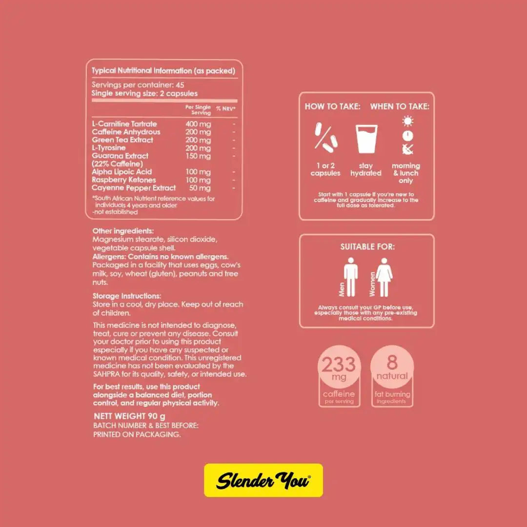 Slender You Fat Burner Capsules, 90's