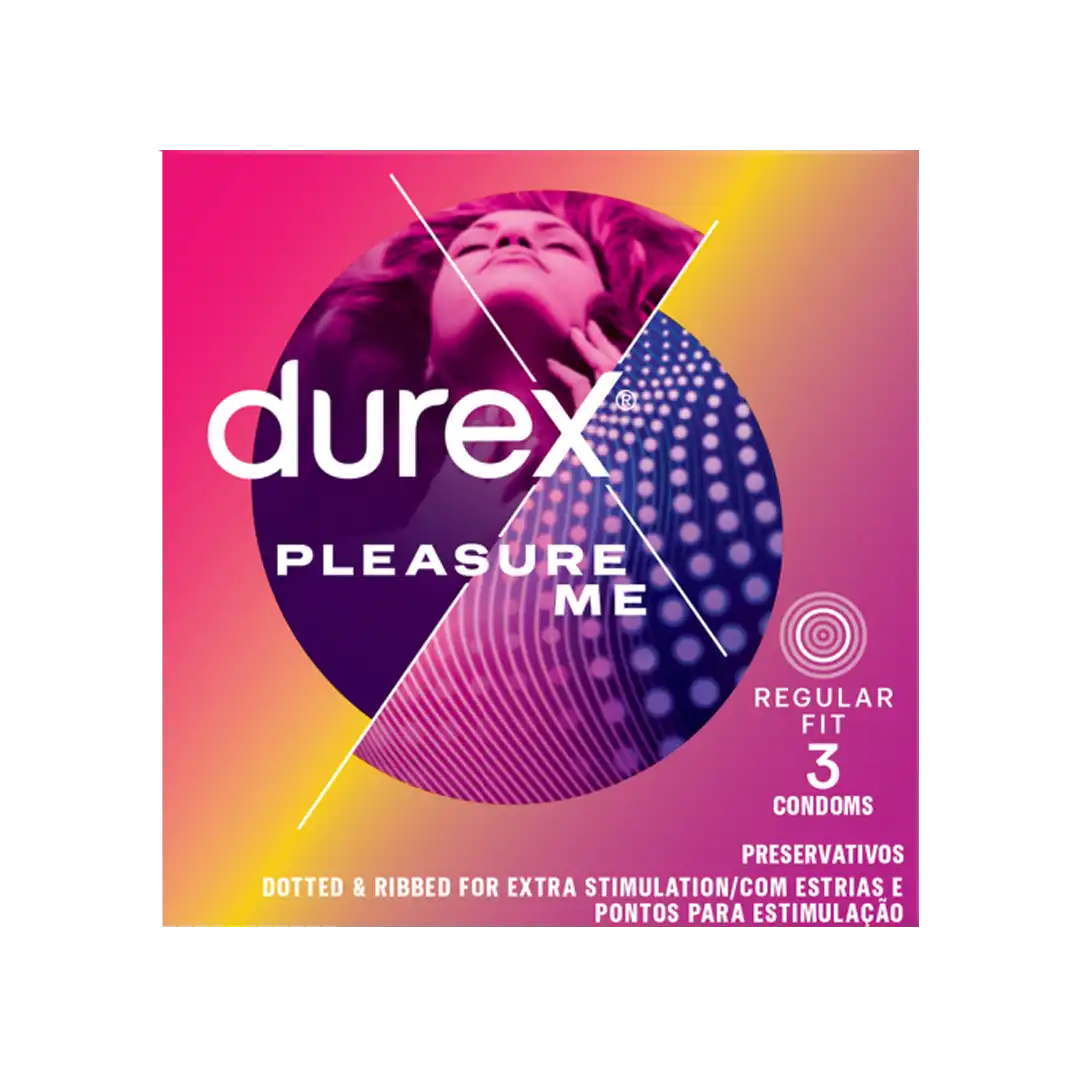 Durex Pleasure Me Condoms, 3 Pack
