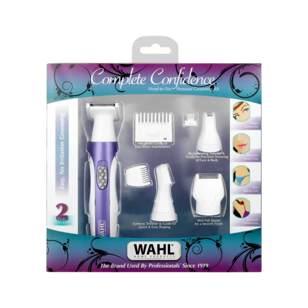 Wahl Complete Confidence Ladies Head-2-Toe Grooming Kit, 10pc