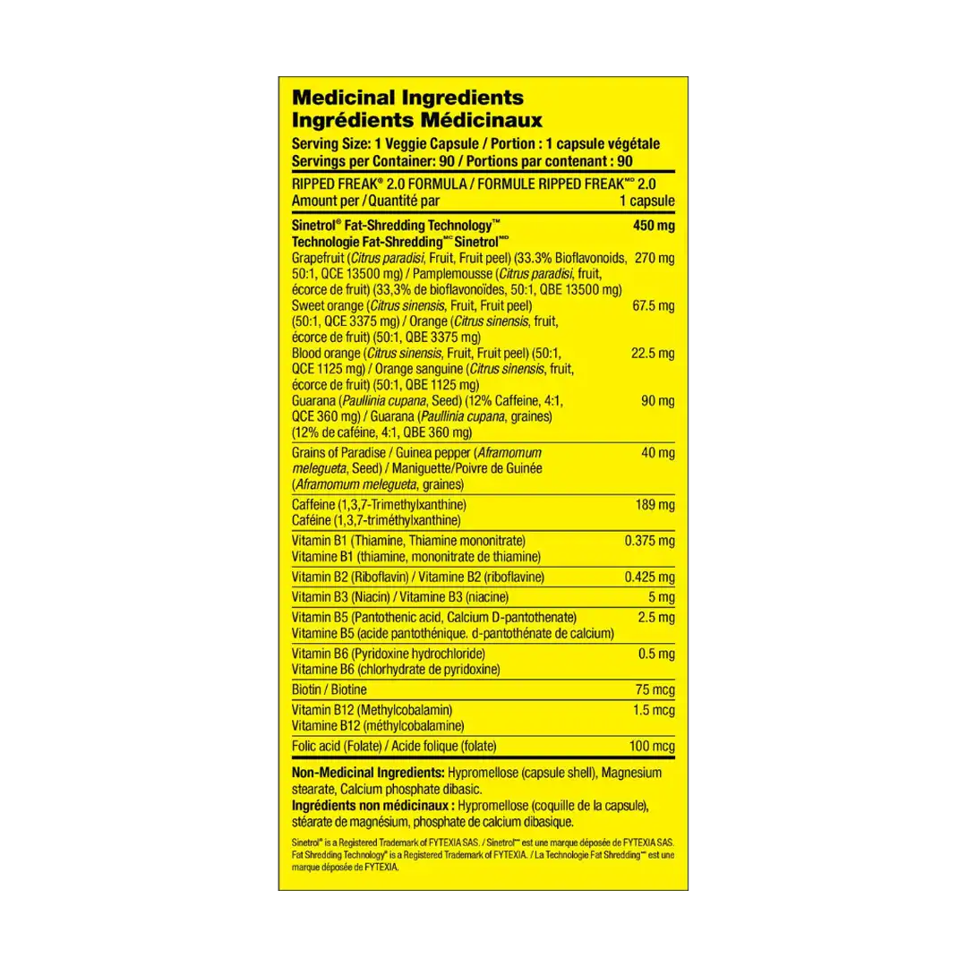 PharmaFreak 2.0 Fat Burner Servings, 60's