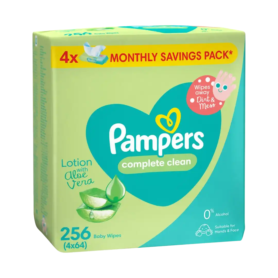 Pampers Baby Wipes Complete Clean Fresh, 4x64's