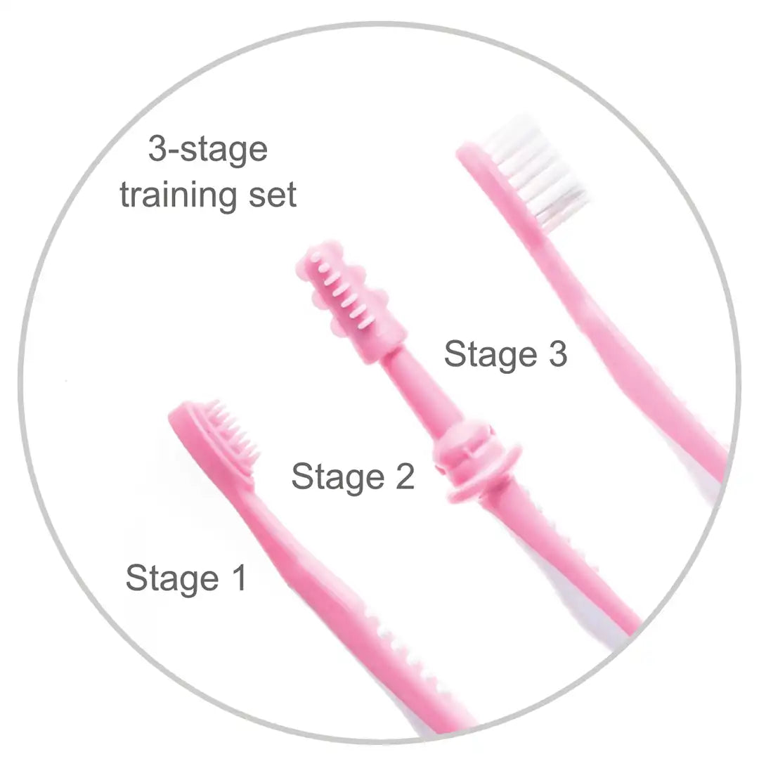 Snookums Baby Toothbrush Set Pink