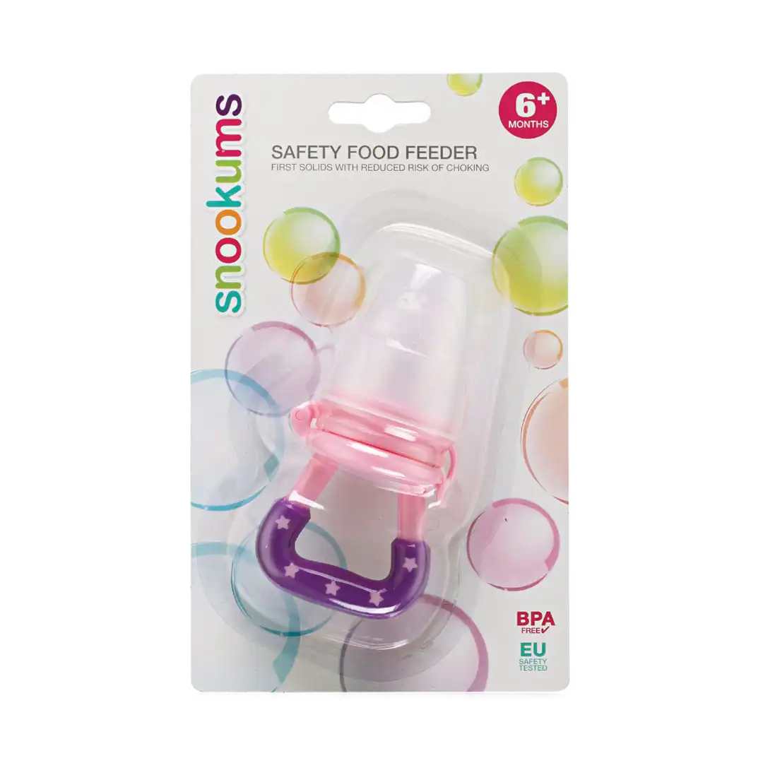 Snookums Safety Food Feeder Pink