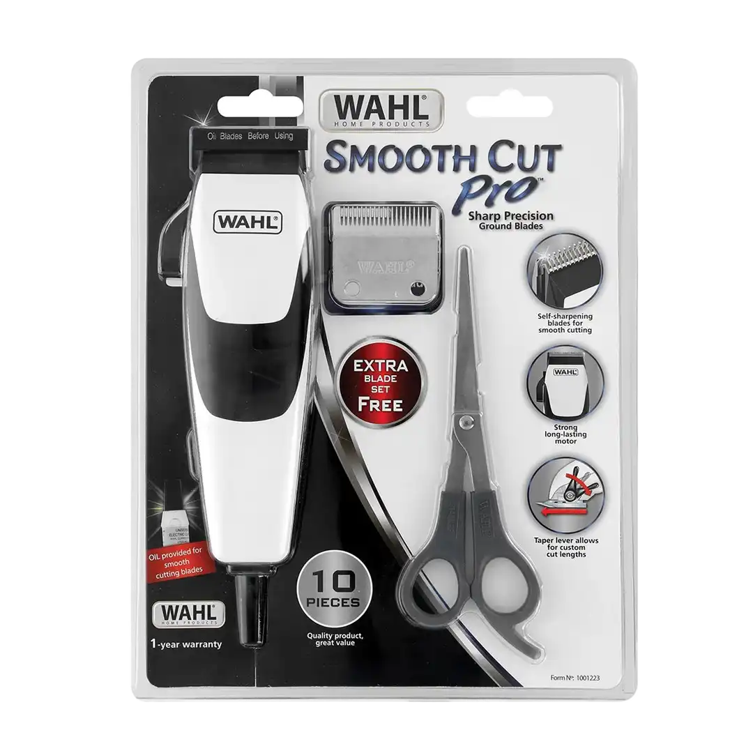 Wahl Smooth Cut Pro Hair Clipper Kit, 10pc