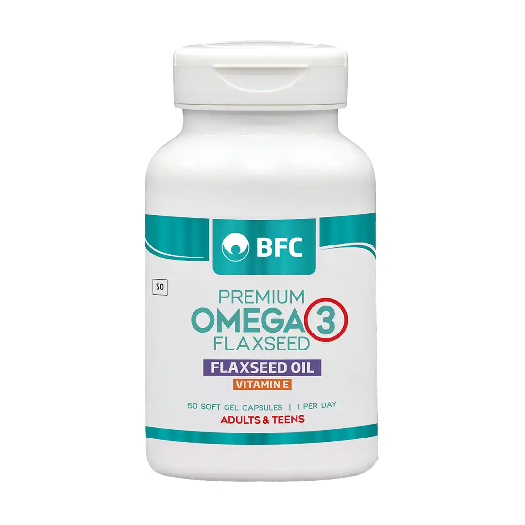 BFC Premium Flaxseed Oil Omega 3 Capsules, 60's