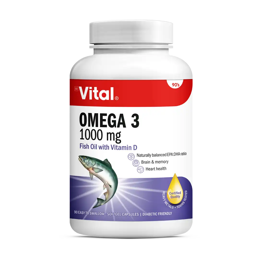 Vital Omega 3 1000mg Capsule, 90's