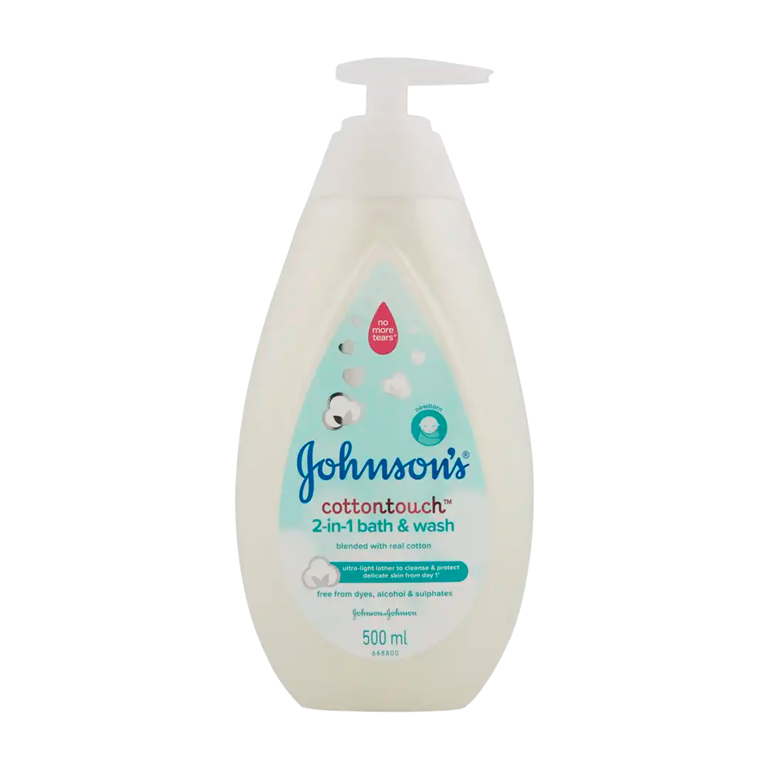 Johnson's Baby Cotton Touch 2-in-1 Bath and Wash, 500ml