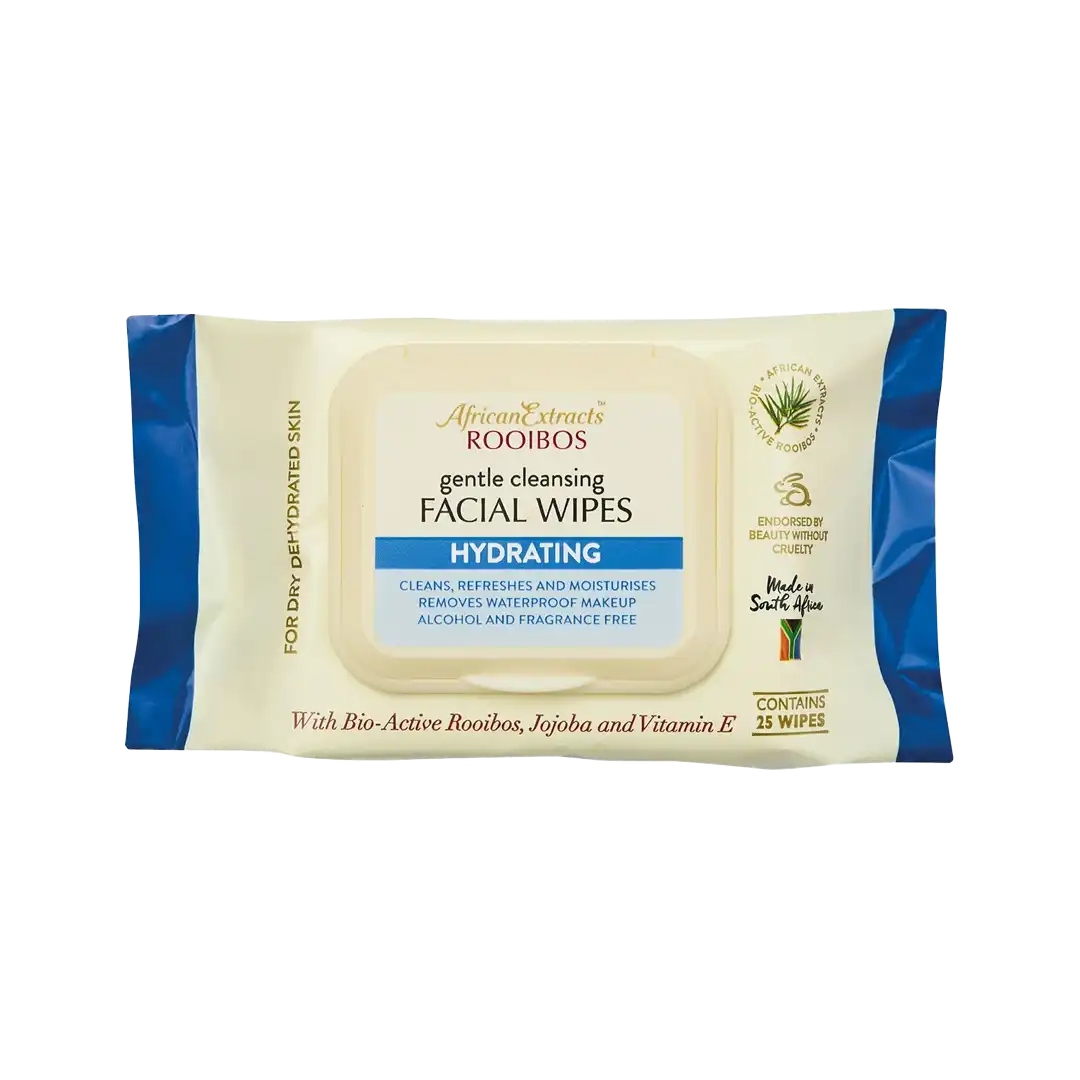 Rooibos Gentle Cleansing Facial Wipes Hydrating, 25's