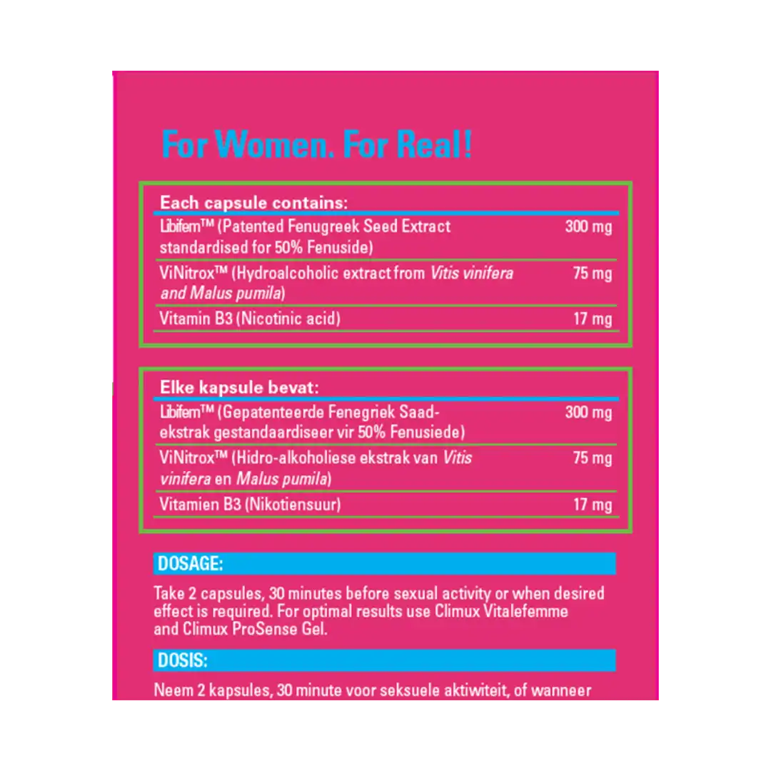 Climux Pro Femme Libido caps, 4's
