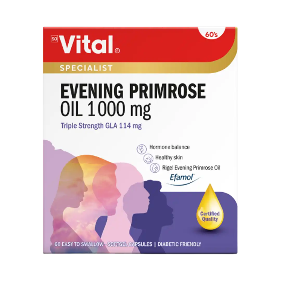 Vital Pure Evening Primrose Oil 1000mg Capsules, 60's