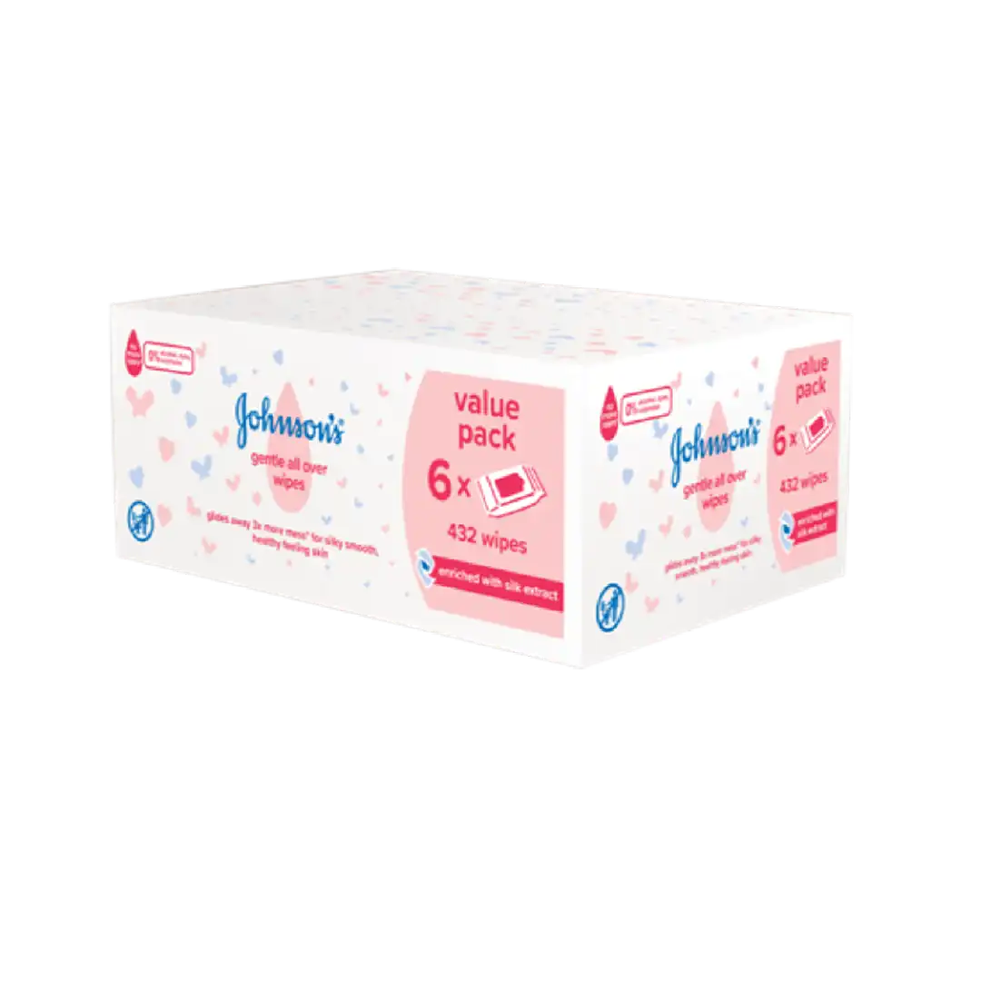 Johnson's Baby Wipes Gentle All Over, 432's