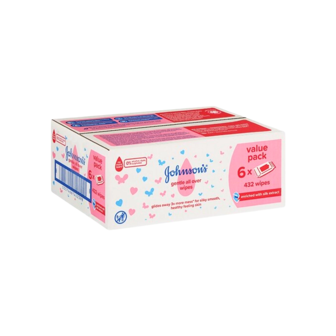 Johnson's Baby Wipes Gentle All Over, 432's