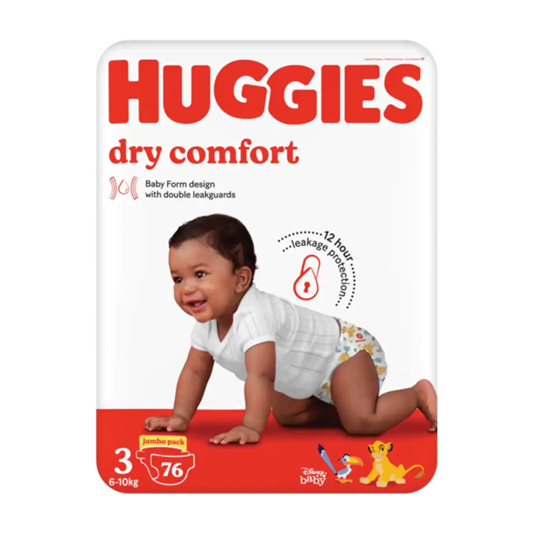 Huggies Dry Comfort Jumbo Size 3 Midi, 76's